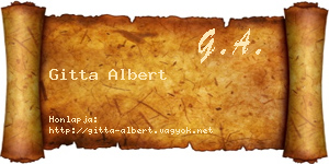 Gitta Albert névjegykártya